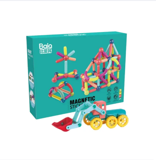 Picture of Magnetic Bar Blocks (16, 25, 36, 42, 64 Pieces), Educational Magnetic Building Blocks, STEM Stacking Construction Sticks Games Toys for Age 3+ Kids Toddlers Boys Girls