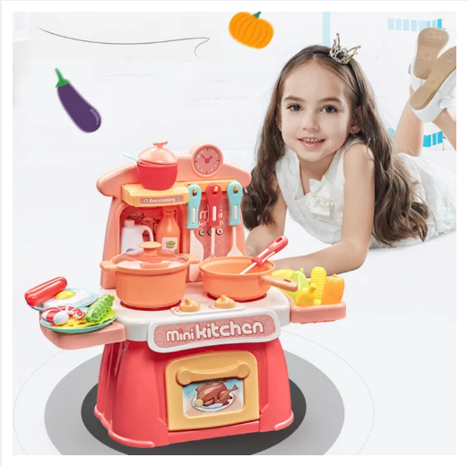 Picture of PinShang Mini Kitchen Playset For Kids Indoor Games Cooking Play Set Pretend Play Toys For Boys Girls Birthday Gifts