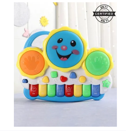 Picture of Musical Instrument Hand Beat Drum Keyboard Musical Toys with Flashing Lights