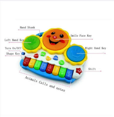 Picture of Musical Instrument Hand Beat Drum Keyboard Musical Toys with Flashing Lights