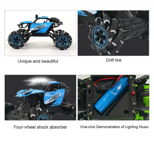 Picture of 4x4 Monster Truck Radio Remote Control 360 Degree-The Rock Crawler Vehicle Buggy Car Big Size 1: 16 Scale 4 WD Shaft Drive High Speed 2.4 GHz 4x4 Remote Control Monster Off Road Monster Truck