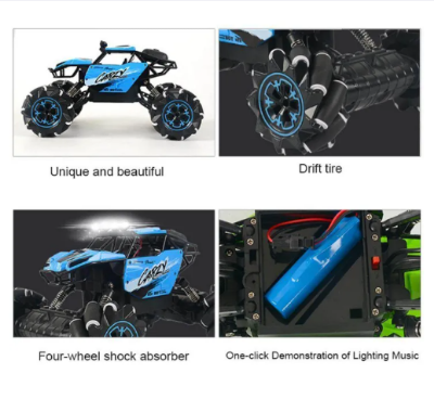 Picture of 4x4 Monster Truck Radio Remote Control 360 Degree-The Rock Crawler Vehicle Buggy Car Big Size 1: 16 Scale 4 WD Shaft Drive High Speed 2.4 GHz 4x4 Remote Control Monster Off Road Monster Truck