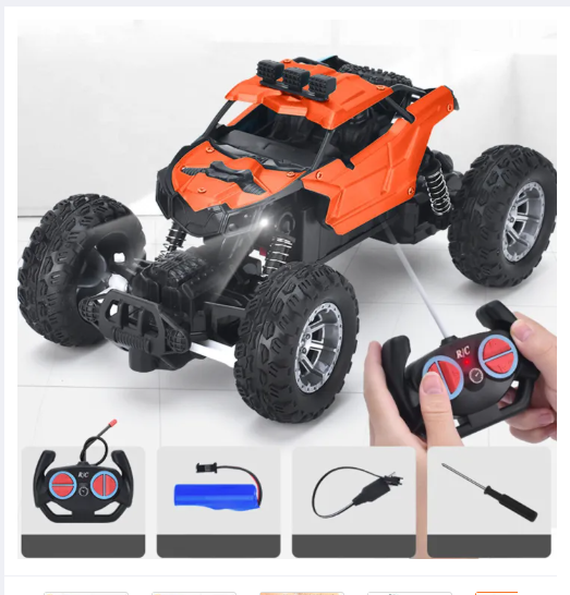 Picture of HelloKimi RC V-ehicles 2.4G R-emote C-ontrol Car T-oy Rotary Climbing V-ehicle High Speed Off-Road Racing Car T-oys Chargeable Monster Truck T-oy for B-oys K-ids G-ift - car toy