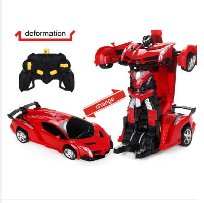 Picture of 2 in 1 RC Car Driving Sports Cars drive Transformation Robots Models Remote Control Car With Cool Lights Boy Baby Xmas Gift