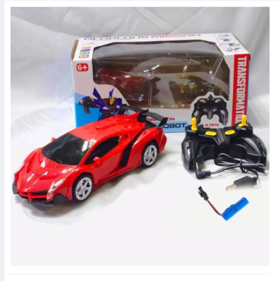 Picture of 2 in 1 RC Car Driving Sports Cars drive Transformation Robots Models Remote Control Car With Cool Lights Boy Baby Xmas Gift