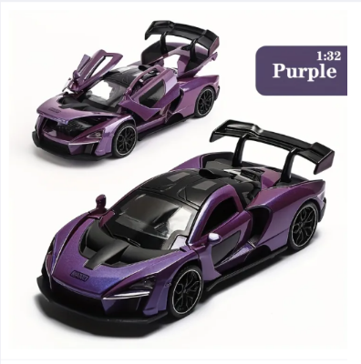 Picture of 1:32 Alloy Toy Car, Alloy Car Model, Sound And Light Model Car, Simulation Alloy Supercar, Pull Back Toy Car Birthday Gift Holiday Gift Christmas Gift