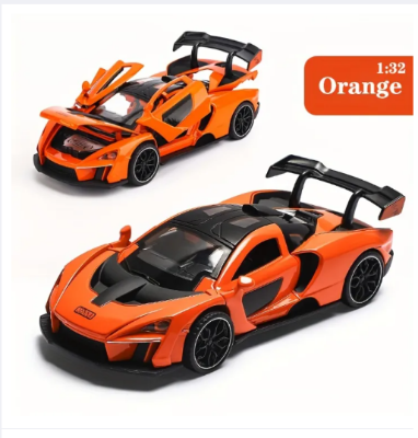 Picture of 1:32 Alloy Toy Car, Alloy Car Model, Sound And Light Model Car, Simulation Alloy Supercar, Pull Back Toy Car Birthday Gift Holiday Gift Christmas Gift