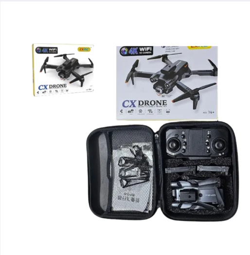 Picture of Drone CX Drone SKY -06 Ful Hd Dual camera Drone V.2 2023 With Bag, WiFi FPV Drone with 4K HD Front Camera and 480P Bottom Camera, Foldable RC Qudcopter with Headless Mode, Altitude Hold, Storage Bag, drone camera, camera drone, mini drone camera, drone ca