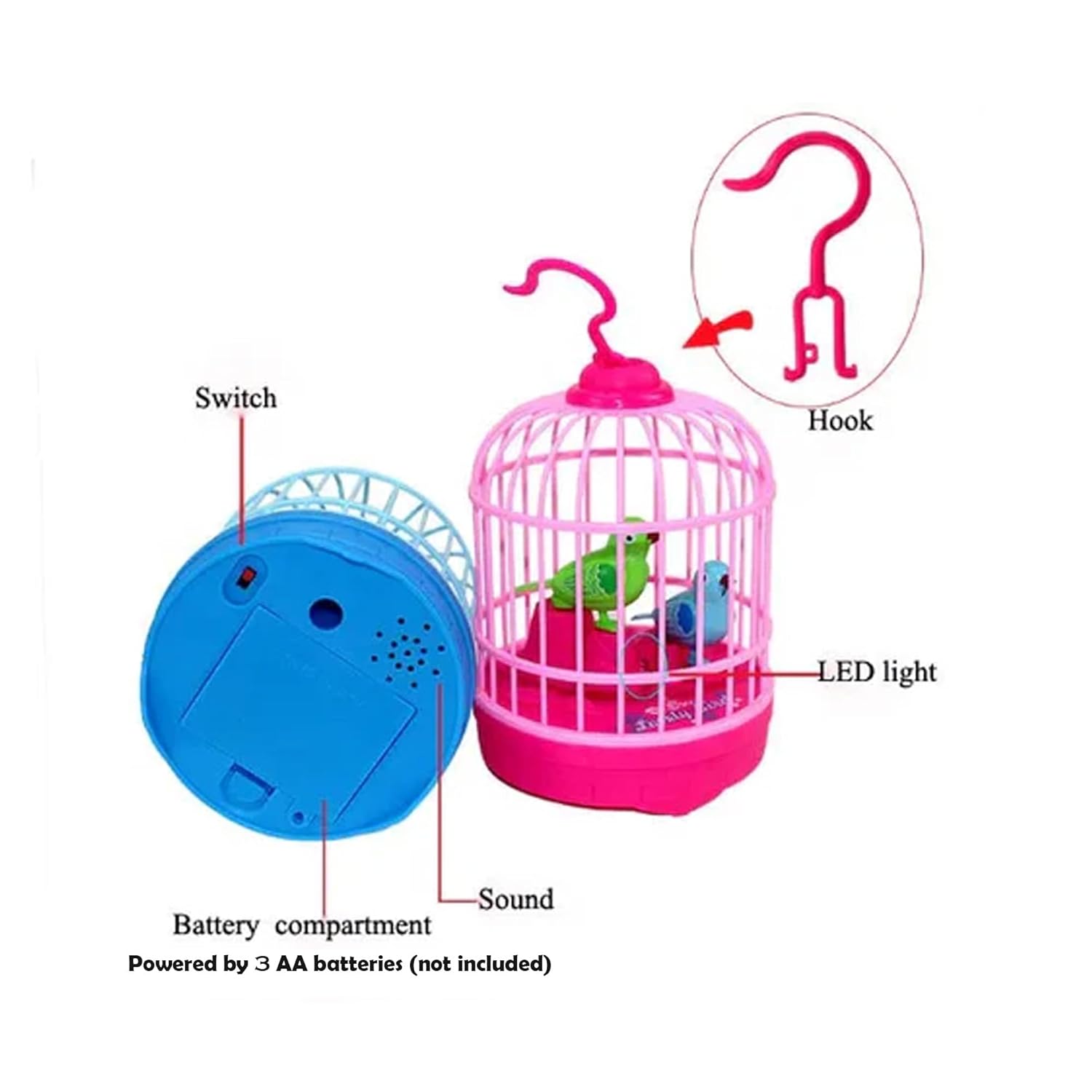 Picture of Talking Bird Toy for Kids | Interactive Toy & Repeat What You Said | Singing & Chirping in The Birdcage | Gifts for Babies, Kids & Children