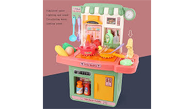 Picture of Kids simulation kitchen 33PCS plastic cooking table pretend play set home modern kitchen toy set