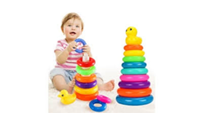 Picture of Ambivert 7 Colors Rings Baby Stacked Toy Colorful Rainbow Tower Tumbler Layer Stacking Children Stacking Ring  (Multicolor)