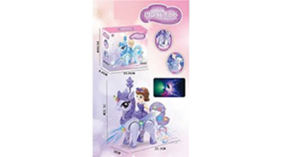 Picture of Princess Elsa Moon Cute Carriage Play Toy With Lights For Girls