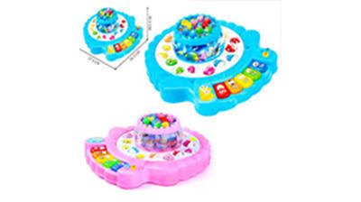 Picture of 24pcs Electric Musical Rotating Fishing Toy Children Board Play Fish Game Magnetic Fish Outdoor Sports Educational Toys For Boys Girls