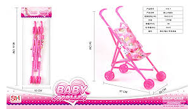 Picture of Enigma- Doll Stroller Bright-colored Kids Doll Pushchair with Baby Doll