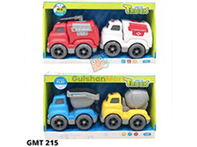 Picture of Kids Toy Friction Car Set 2 pcs Push Car for Baby Construction Truck Car Set Large Size Car