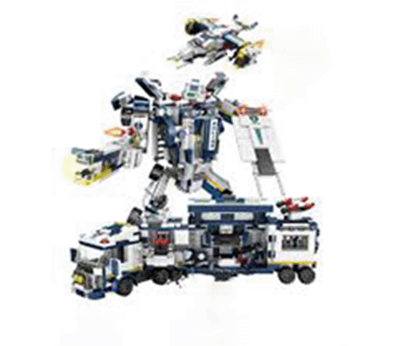 Picture of COGO Kids 812 PCS Police Deform Big Truck Transform Children Lego Bricks Building Blocks Kids Toys