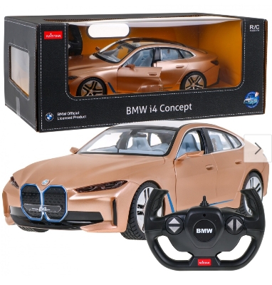 Picture of COLORBABY RASTAR 46977 BMW i4 Gold 1:14 Scale Remote Control Car Attractive Design Cars for Children and Adults Remote Control Toy for Kids