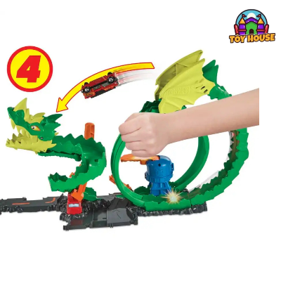 Picture of Hot Wheels HDP03 Track Set City Dragon Drive Firefight