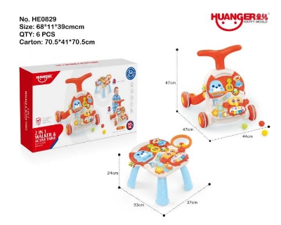 Picture of 2 in 1 walker and learning table with light,music