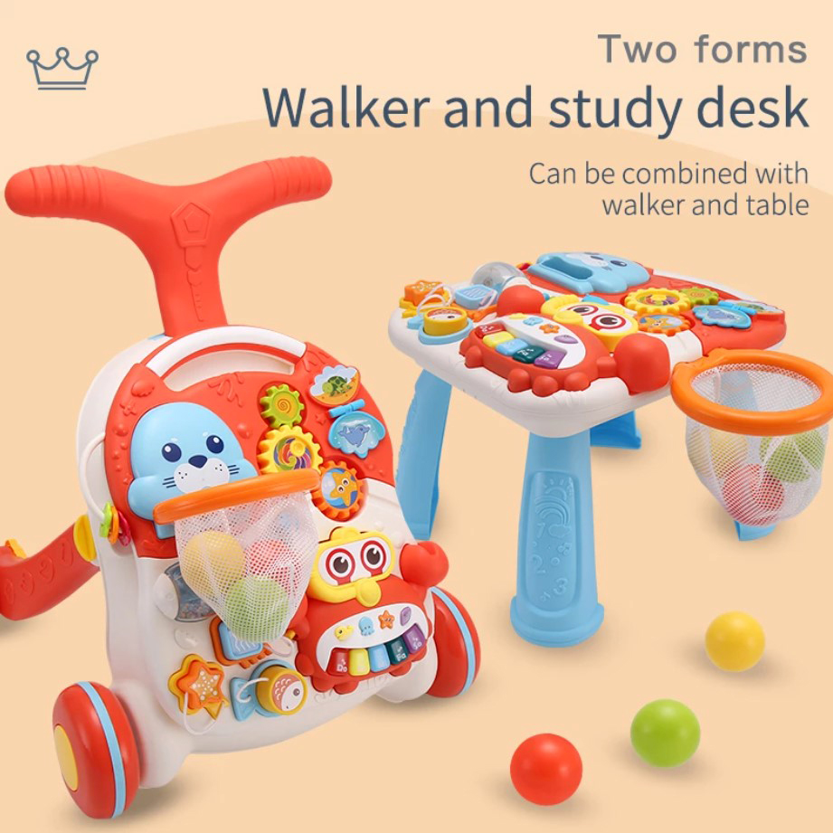 Picture of 2 in 1 walker and learning table with light,music