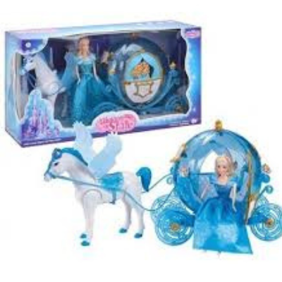 Picture of Horse With ic &carriage with light doll set for kids