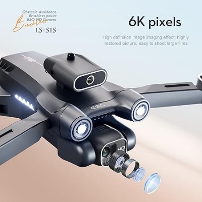 Picture of S1S Drone 2.4G WIFI FPV With 4k HD Camera 18mins Flight Time Brushless Foldable RC Drone Quadcopter RTF