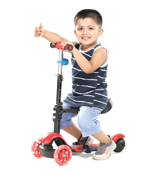 Picture of Fun Scooty Without Seat - Red & Blue