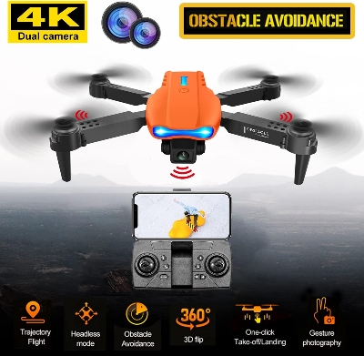 Picture of Drone E99 K3 Pro RC Drone with 4K Dual Camera, Mini Drone for Kids and Adults, RC Quadcopter with 3D Flips, Obstacle Avoidance, Trajectory Flight,