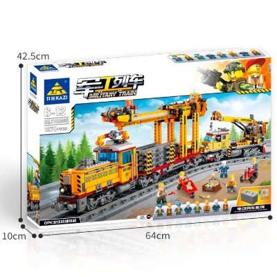 Picture of Original KAZI Electric Rail City Train With Sound And Light Power High-tech Building Block Model  ky98253 Children's Educational Toy Gift 1270