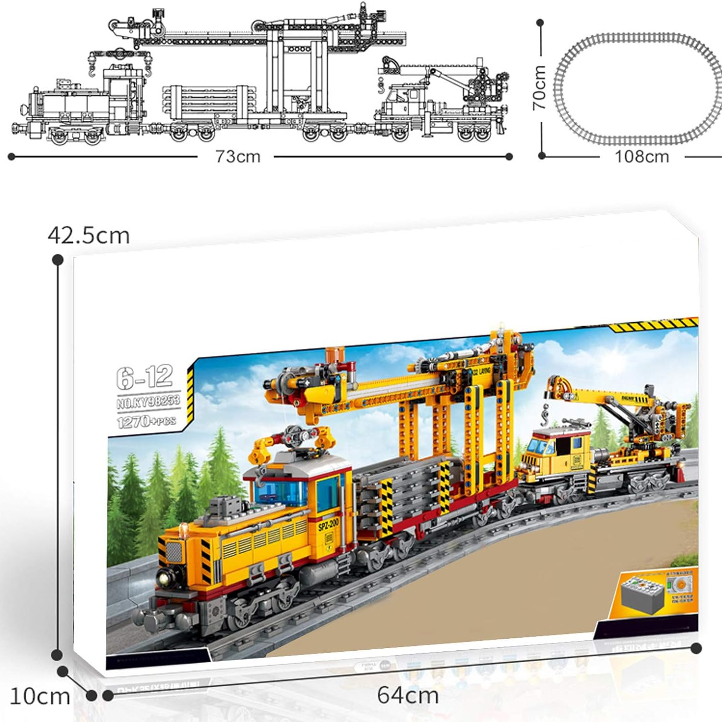Picture of Original KAZI Electric Rail City Train With Sound And Light Power High-tech Building Block Model  ky98253 Children's Educational Toy Gift 1270