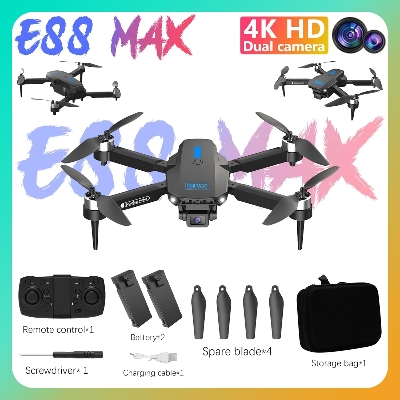 Picture of E88 Max Tripple Camera Duel Battery Brashless Motor Drone