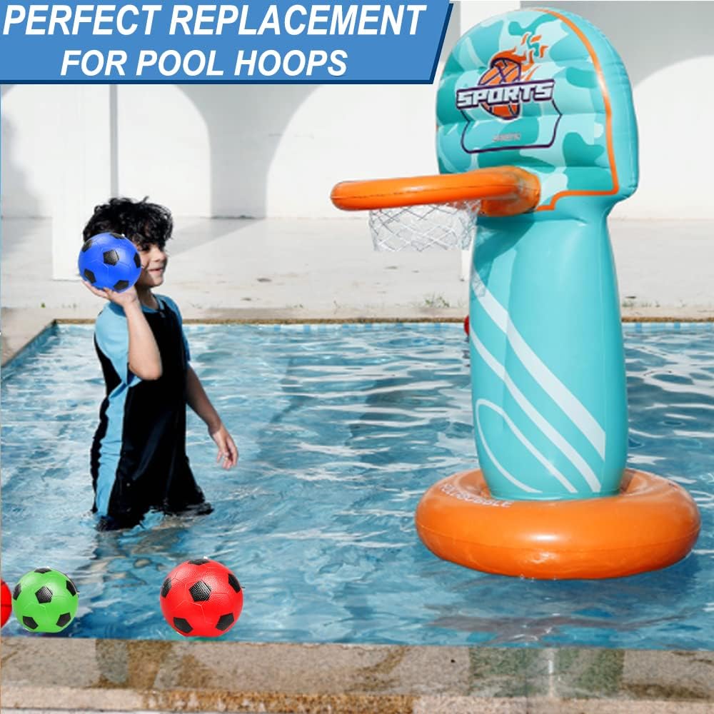 Picture of 6" Small Kids Soccer Rubber Balls Sports Toys, Indoor Mini PVC Soccer for Beach Pool, Beach Soccer Balls for Mini Soccer Goal, Toddlers Balls for Inflatables Pool Hoops, Soft Balls