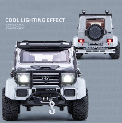 Picture of OANMYJJO Toy Cars Benz G550 Adventure Edition 1/24 Metal DieCast Car Model，with Sound and Light、Pull Back，Suitable for Children Aged 3 and Above as Gifts