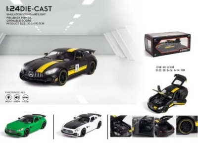 Picture of Metal Mercedes METAL TROLLEY MERCEDES 1/24 OPENS 4 DOORS 3 COLORS 20X8.5X3 CM. (8 PCS. IN A BOX, MIX)