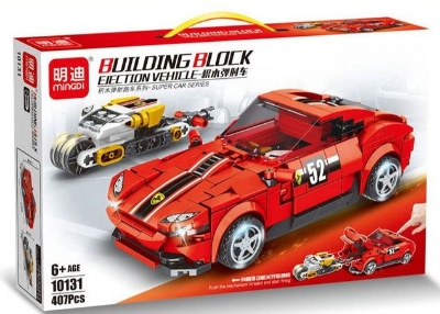 Picture of MINGDI LEIBAO 10131 non Lego FERRARI LAUNCHERS assembled toy set model Racers Speed ​​Racing 407 blocks