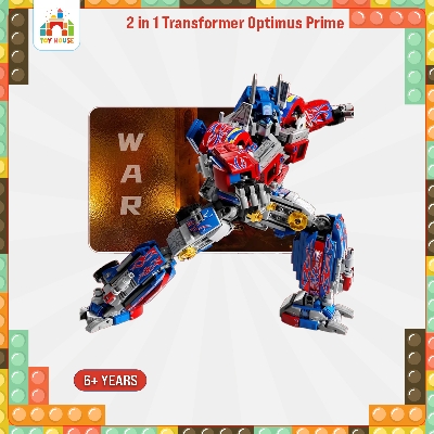 Picture of 2 in 1 Transformer Optimus Prime Bumble Bee Robot Lego Building Block Model Toys- 813 PCS