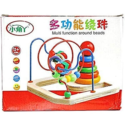 Picture of Wooden Pieces Multi-Function Around The Beads Toy - Colorful Toy for 36+ Months Children