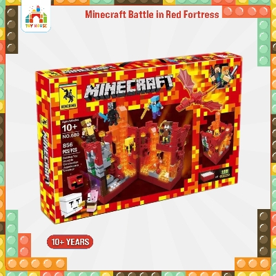 Picture of 856 Pcs Minecraft Battle in Red Fortress  Toy for Kids Mistry Castle (680)