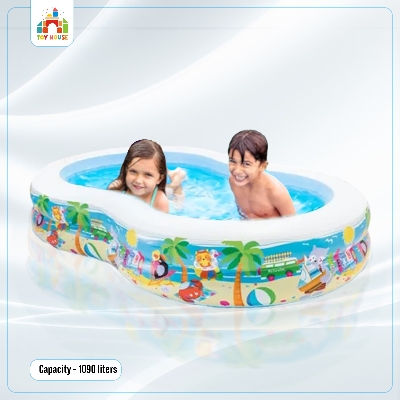 Picture of Intex Inflatable Pool, 305 x 183 x 56 cm, 999 L, Tropical design (58485np)