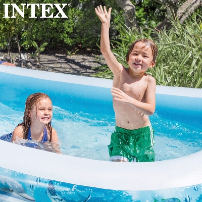 Picture of Intex Inflatable Pool, 305 x 183 x 56 cm, 999 L, Tropical design (58485np)