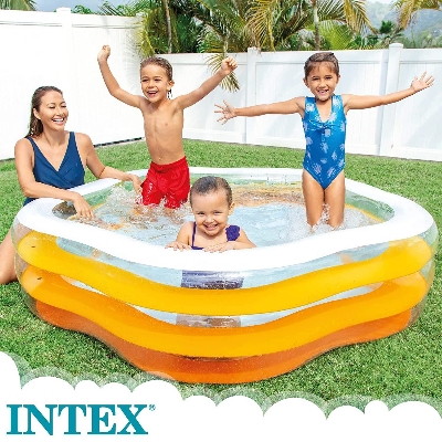 Picture of Intex Large Pentagonal Inflatable Family Pool 56495NP- 185x180x53 CM (427 Liters)