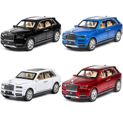 Picture of 1:24 Rolls Royce Cullinan Diecast Metal Car Luxury SUV Alloy Model Car Simulation Sound Light Toy For Kids Gift