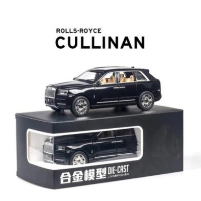 Picture of 1:24 Rolls Royce Cullinan Diecast Metal Car Luxury SUV Alloy Model Car Simulation Sound Light Toy For Kids Gift
