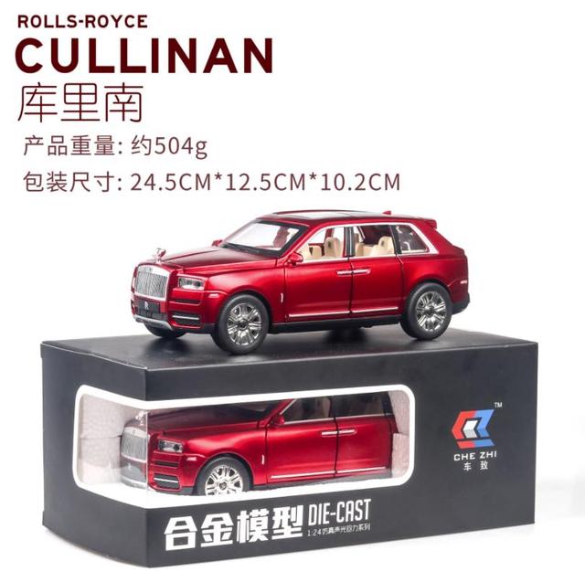Picture of 1:24 Rolls Royce Cullinan Diecast Metal Car Luxury SUV Alloy Model Car Simulation Sound Light Toy For Kids Gift
