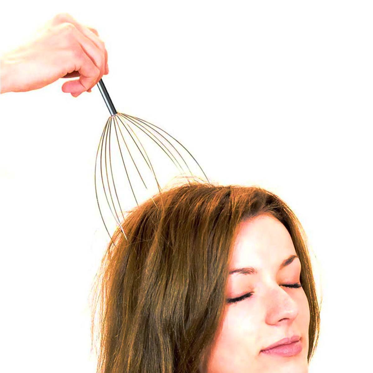Picture of Head massager/Stainless Steel Head Massager/[1-Pcs] Stainless Steel Octopus Scalp Hair Stimulator Stress Relief Relax Head Massager - SILVER