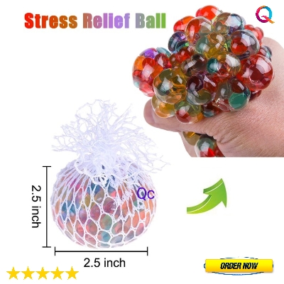 Picture of Hand Squishy Vent Ball-Magic Ball-Rainbow Grape Ball