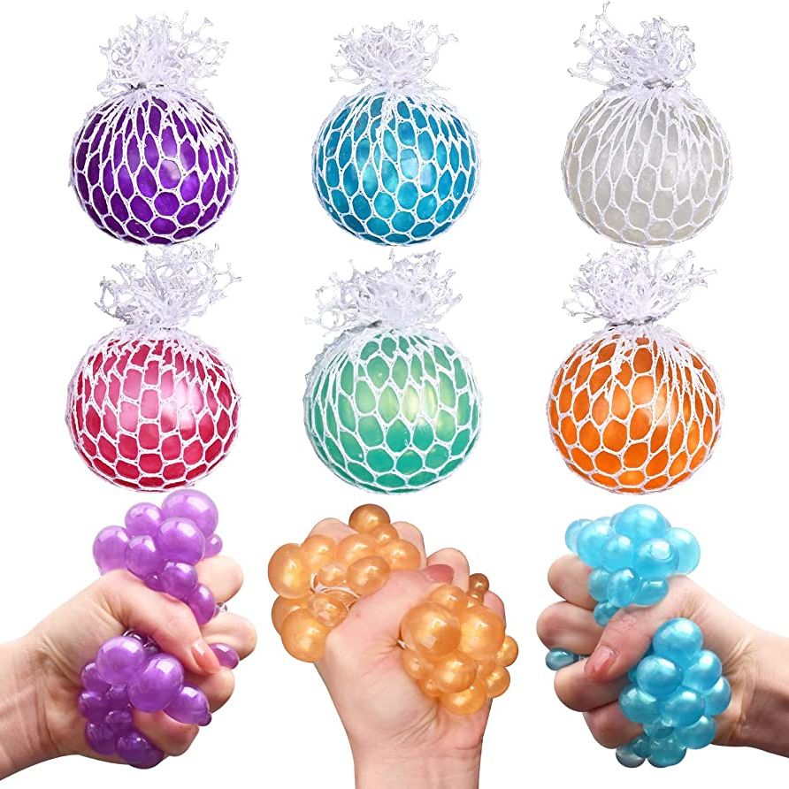 Picture of Hand Squishy Vent Ball-Magic Ball-Rainbow Grape Ball