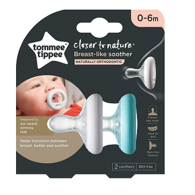 Picture of Tommee Tippee Closer To Nature Breast Like Pacifier 6-18 Months 2 Pack