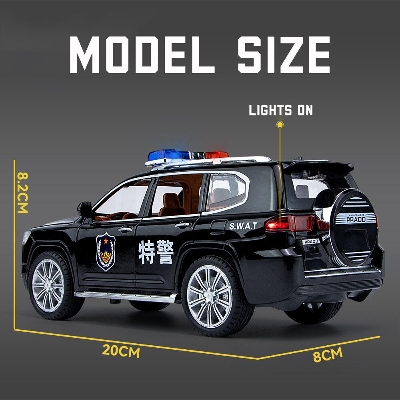 Picture of 1:24 Simulation Car  Security Toy Car Alloy Car Model Sound And Light Pull Back Prado Suv Model Gifts