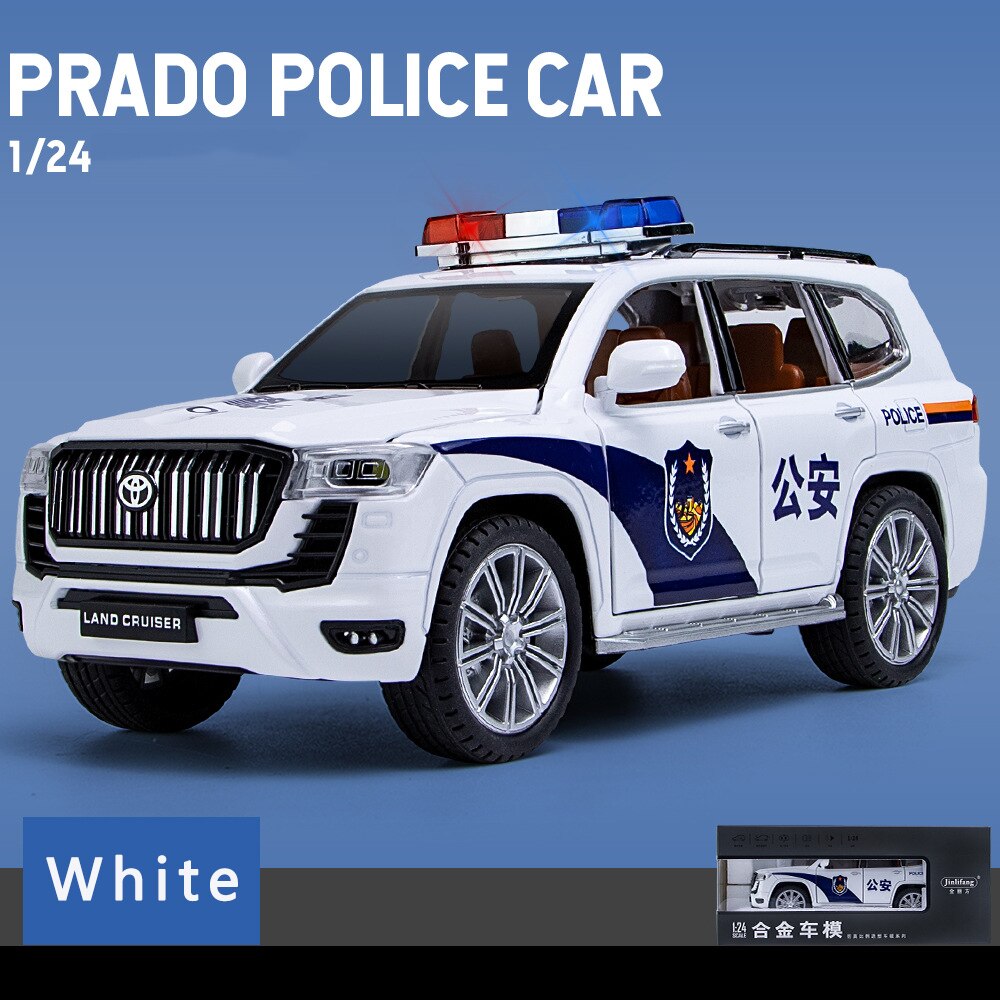Picture of 1/24 Alloy Diecasts Toyota Prado Car Model Toy With Sound Light 6 Doors Opened